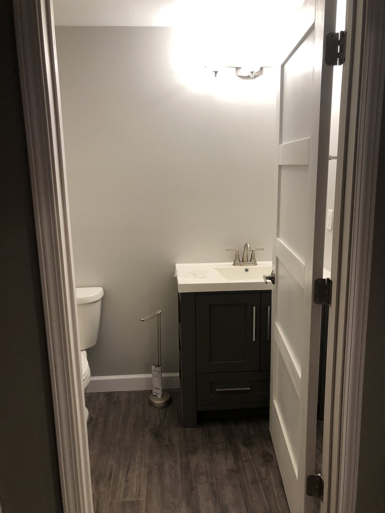 Finished bathroom added to the basement