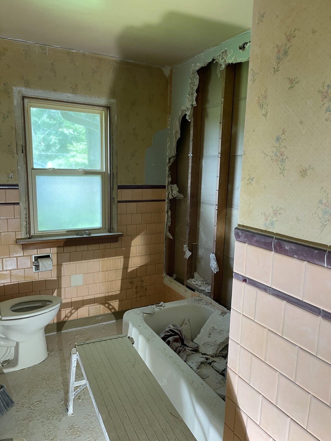 Selective demolition underway during the whole-house refresh